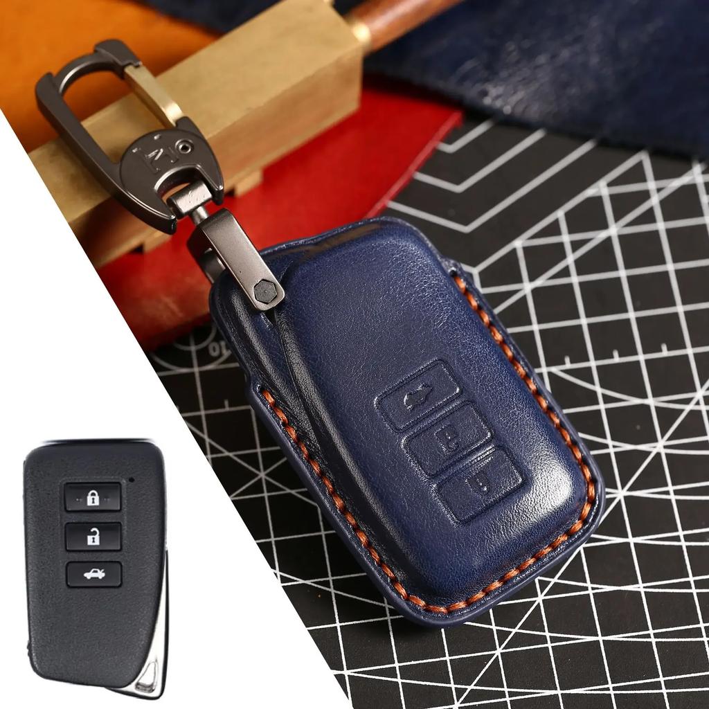 New Luxury Leather Car Key Case Cover Fob Protector Accessories for Lexus Nx200 Nx300h Rx300 ES300 Keychain Holder Keyring Shell