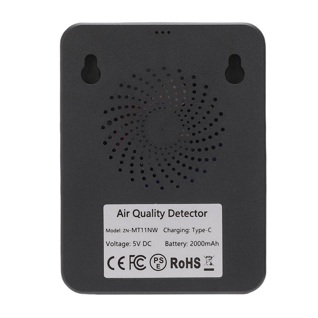 5 In 1   Quality Monitor, WiFi Indoor CO2 Meter for   Smart, HCHO TVOC Detector with LCD Display, Infrared Sensor, Temperature Humidity  for Home