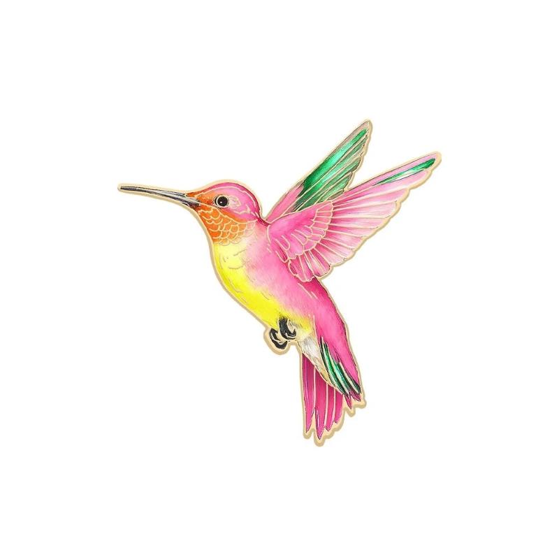 4Pcs Hummingbird Brooches For Women Colorful Birds Enamel Pin Metal Badge Jewelry Clothing Backpack Accessories Friends Gift