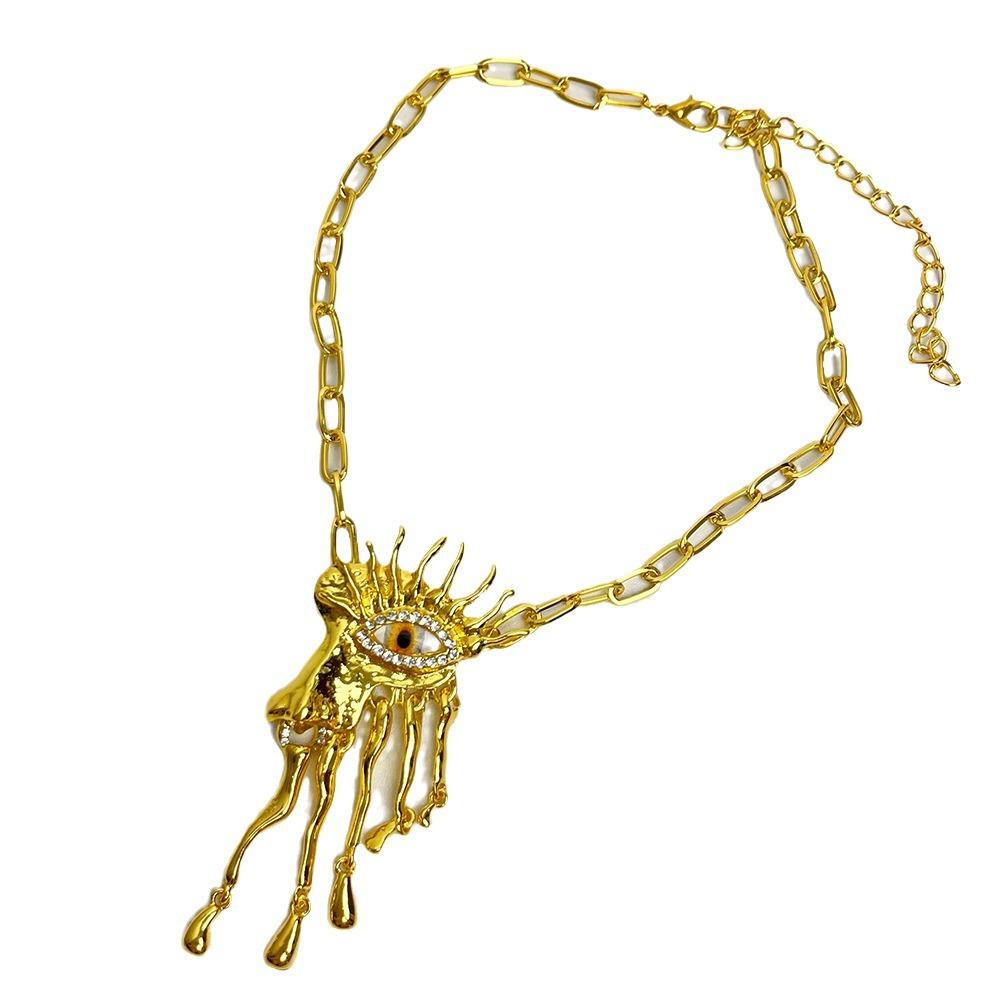Delicate Eyes of Demon Stud Earring Vintage Women Pendant Necklace Devil's Eye Necklace  Girls