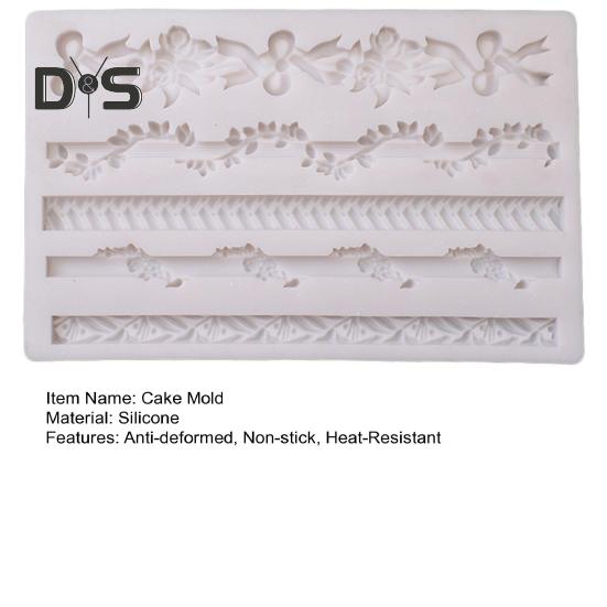 Formă portabilă pentru patiserie, de lungă durată, cu flori ușoare, cu borduri de viță de vie