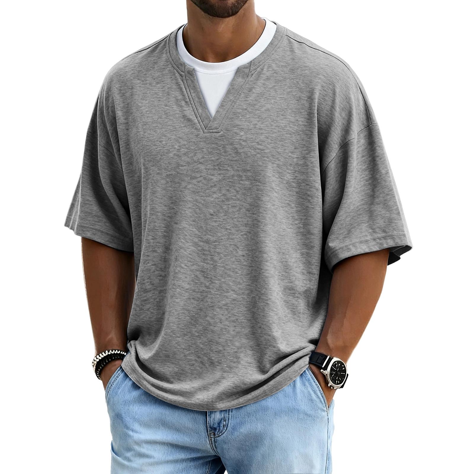 

Мужская повседневная легкая дышащая рубашка с воротником и коротким рукавом L