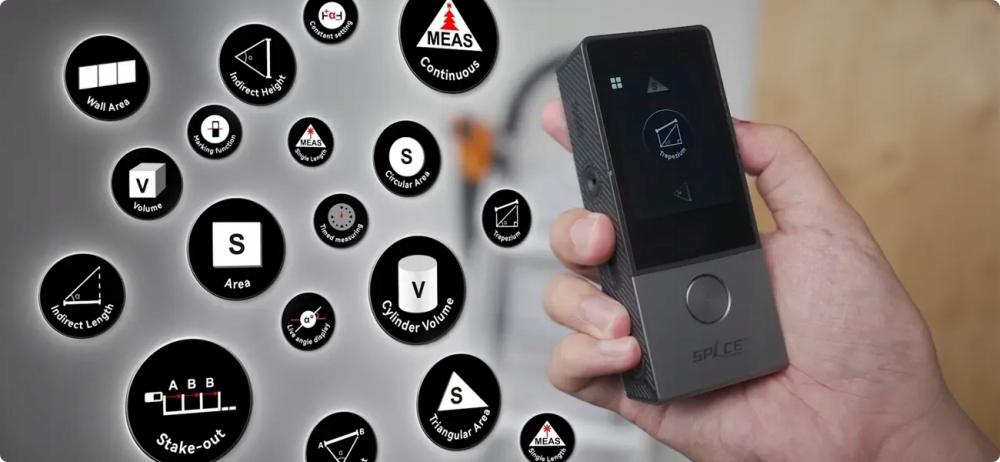 LASER RANGEFINDER ANGLE MEASUREMENT LEVEL SMART LIFE ANDROID iOS SKETCH 100m