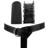 Medieval Knight Embossed Viking-Style Bracer with Adjustable O-Ring Belt for Cosplay
