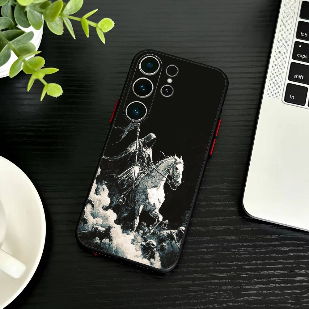 

Антивоенный чехол для телефона «Четыре всадника Апокалипсиса» для Samsung S26, S25, S24, S23, S22, S21, S20, Plus, Fe, Lite, Другие Черный чехол Samsung S21 s305G