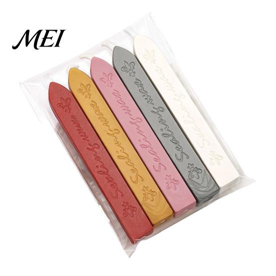 Sealing Wax Sticks 5PCS Sticks, with Wicks, Classic Color Envelope Strips, for And Vintage Craft Decor Strips Wedding Invitations