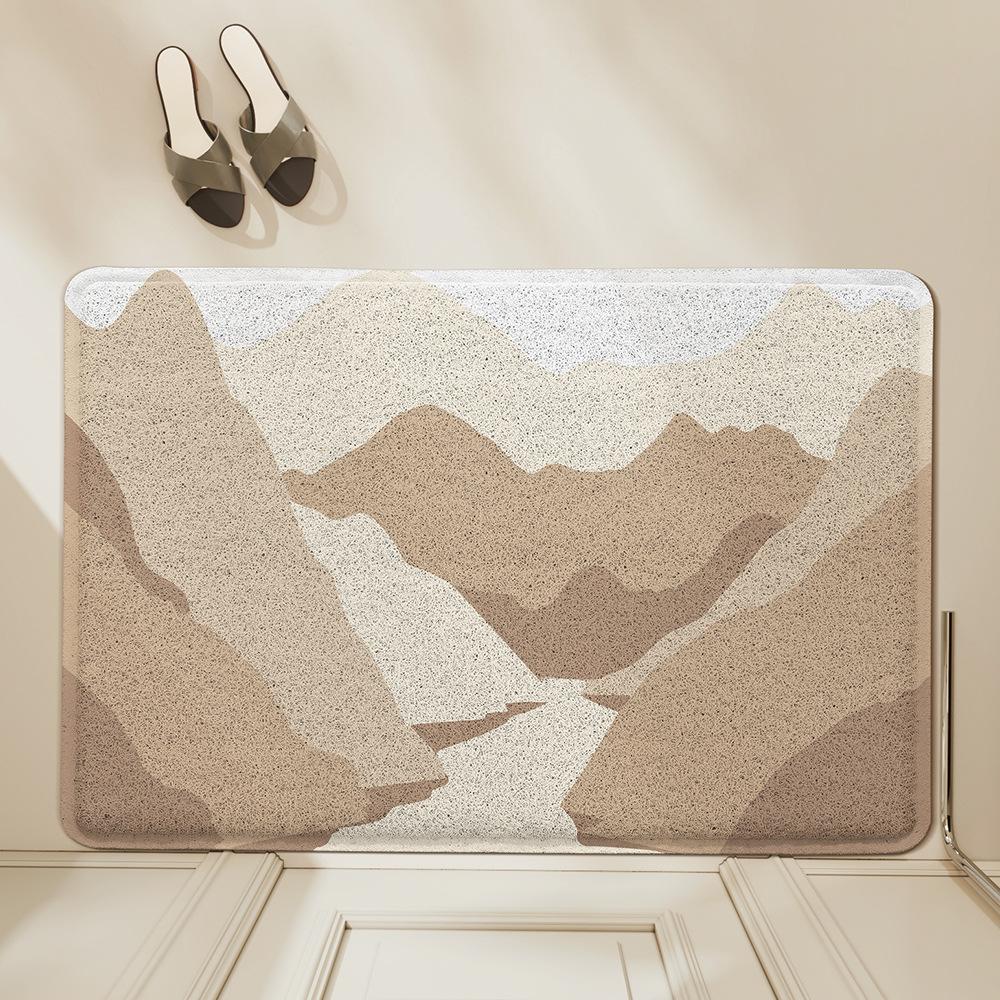 

Современный простой шелковый коврик для пола, коврик для дома, противоскользящий коврик для прихожей, износостойкий пылезащитный коврик 60*90cm