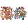 200 Pieces Vintage Wooden Round Buttons Sewing Handmade DIY Scrapbooking