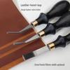 Handmade Leather Edge Sanding Tool with Diamond Pattern for Glue Preparation