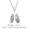 Vintage Angel Wing Pendant Necklace Alloy Feather Guardian Charm Necklaces Blessing Jewelry Gift For Making