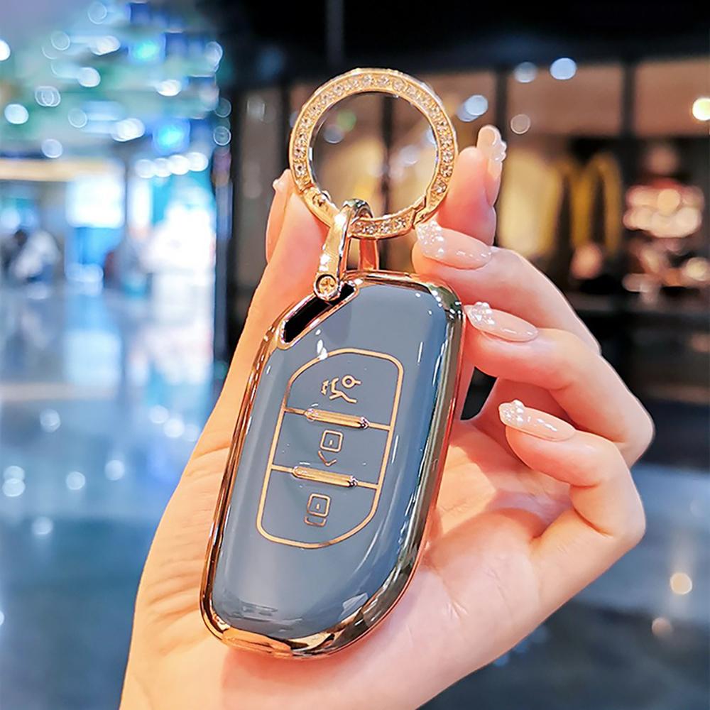 Tpu Key Cover Case Holder Chain Ring For Dongfeng Fengxing Forthing T5 Evo  Accessories Car-Styling