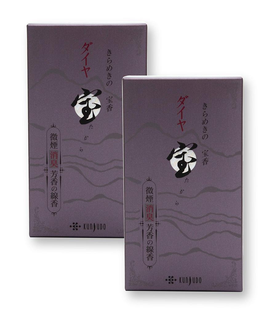 Takara Diamond Incense Sticks, 2 Boxes, Natural Bouquet Scent, Low Smoke, Fragrance Sticks, 100% Natural Fragrance
