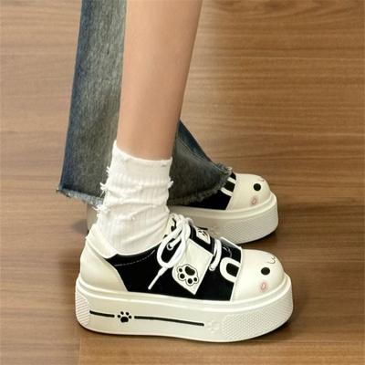 Weiches süßes rundes Haus süße weiche Mädchen Canvas Schuhe Damen 2025 Frühling neu bequeme runde Zehen Sneaker Damen