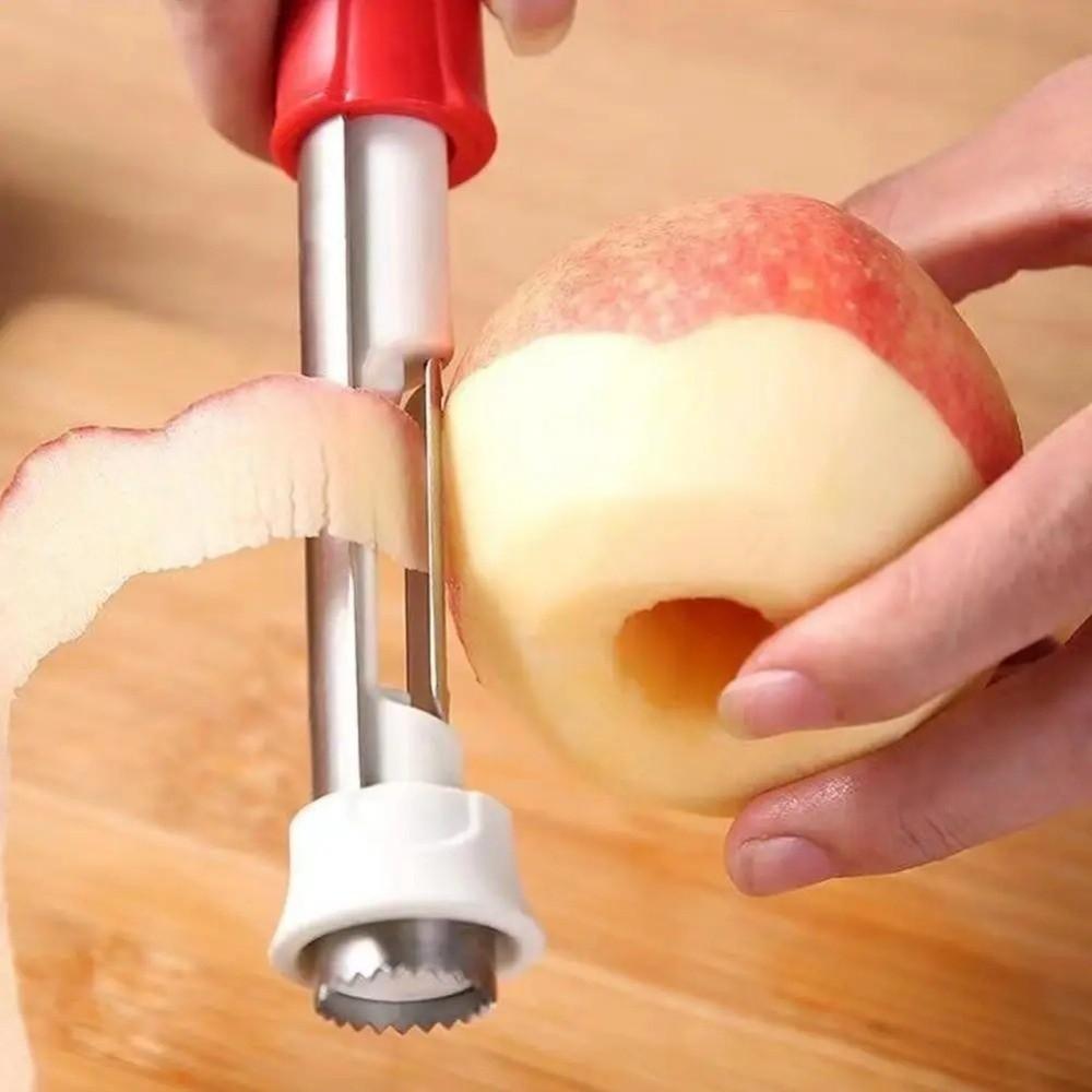 Stainless Steel Fruit Core Remover 2 in 1 Core Removal Tool Core Extractor Fruit Pitter Carrot