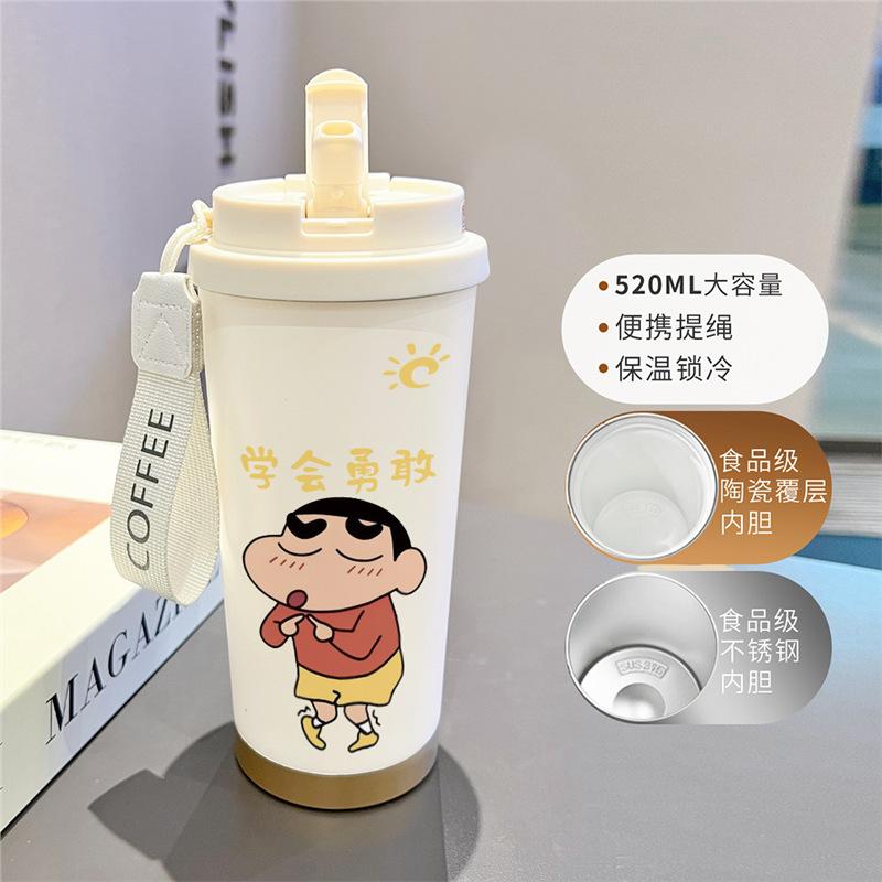 Cartoon Xiaoxin Thermos Cup 111 Stainless Steel Student High Value Office Coffee Cup Large Capacity Water Cup