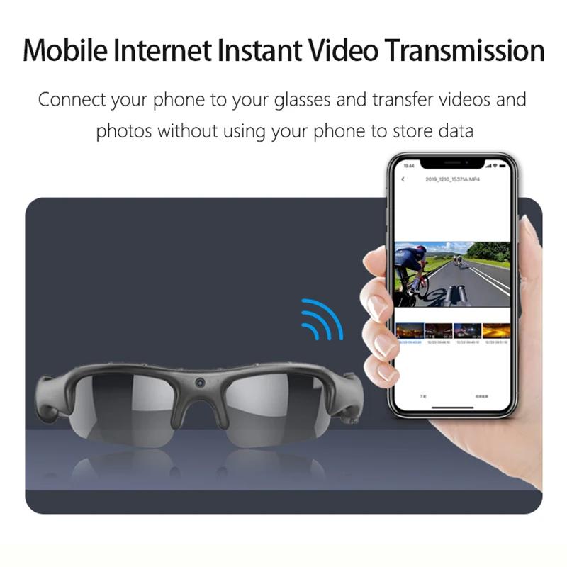 1080P Riding Glasses Eyewear Outdoor Sports Driving Glasses Camera DVR Sunglasses WIFI Audio Video Recorder Camcorder 300mAh