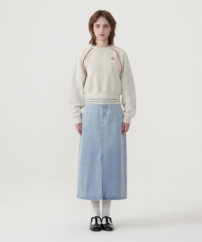 COVERNAT WOMAN Denim Long Skirt Light Blue