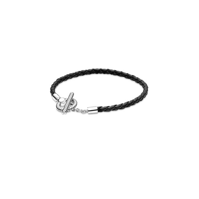 925 Silber Schwarzer Stern Charm Armband Handgefertigter Schmuck Geschenk für Frauen Herzperlen Anhänger Passend