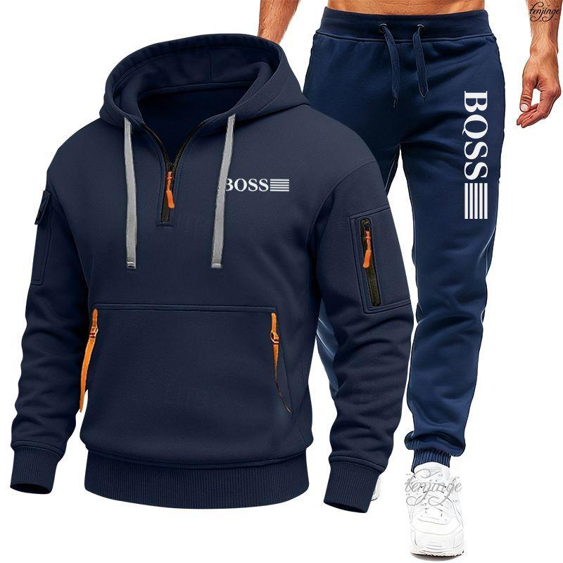 Pánská mikinová souprava Mikina na zip s více kapsami Outdoorový sportovní a volnočasový kabát