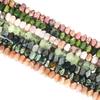 Jade Rhodochrosite Prehnite Sunstone Hawk's Eye Irregular Faceted Beads
