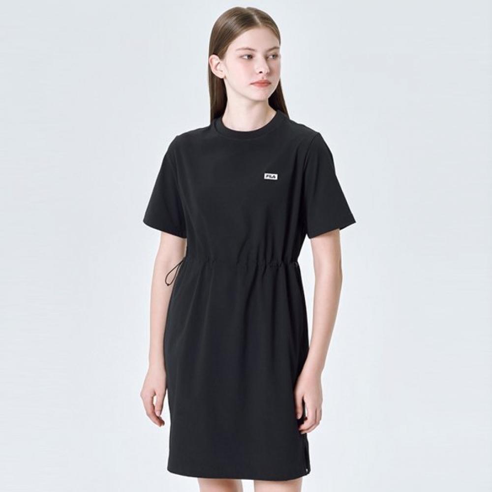 

Fila Seersucker Dress With Waist String BLACK/090
