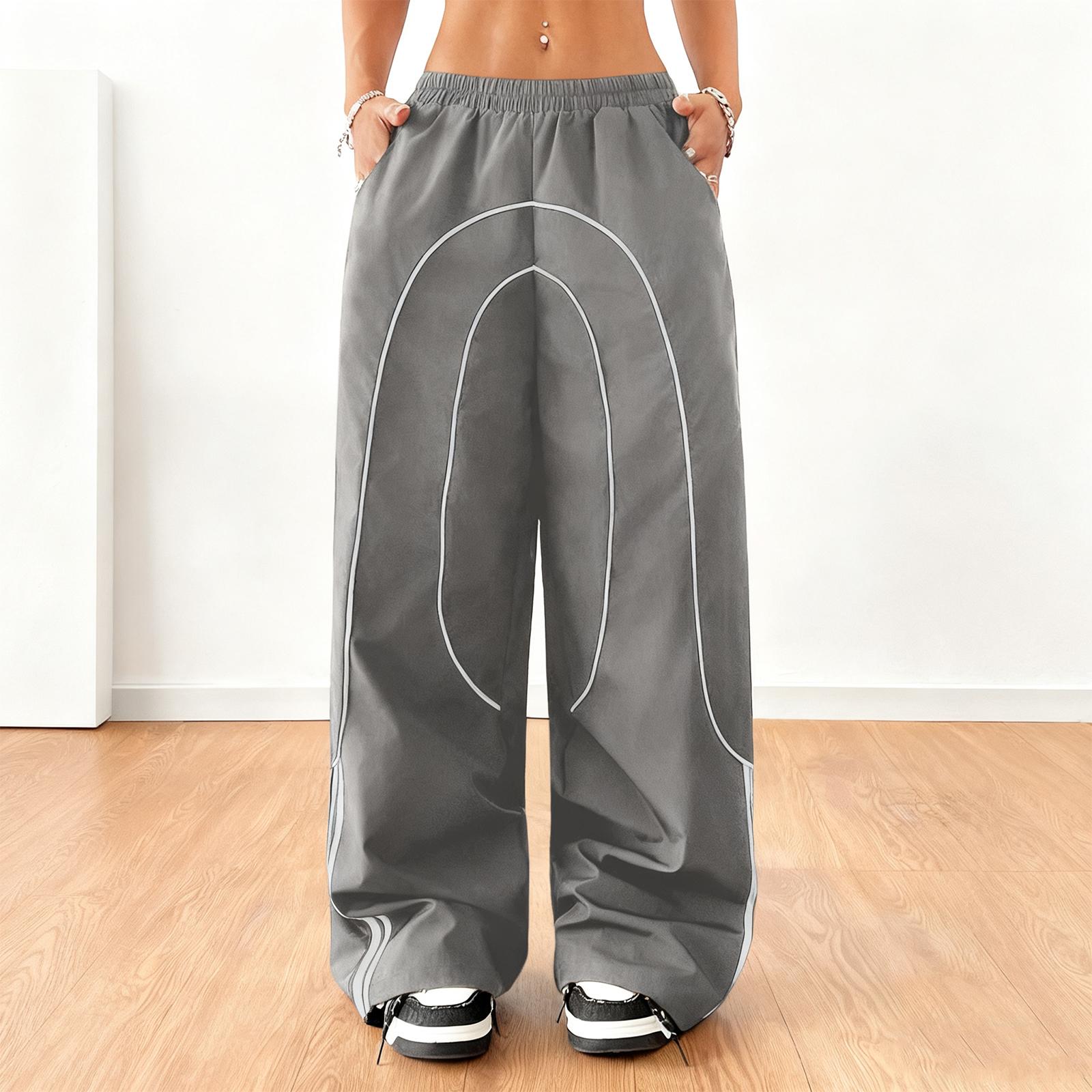 

Women s Loose Comfortable Casual Fashion Wide Leg Pants With Striped Design M