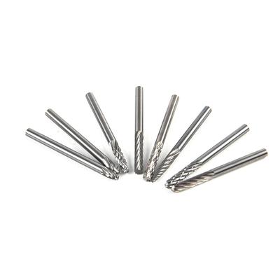 Wolfram-Rotationsfeile, harte Legierung, Rotationsbohrer, Gravurschneider, 3 mm Schaft