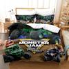 Monster Jam Bedding Set Single Twin Full Queen King Size Monster Jam F1 Bed Set Aldult Kid Bedroom Duvetcover Sets 3D Anime 022