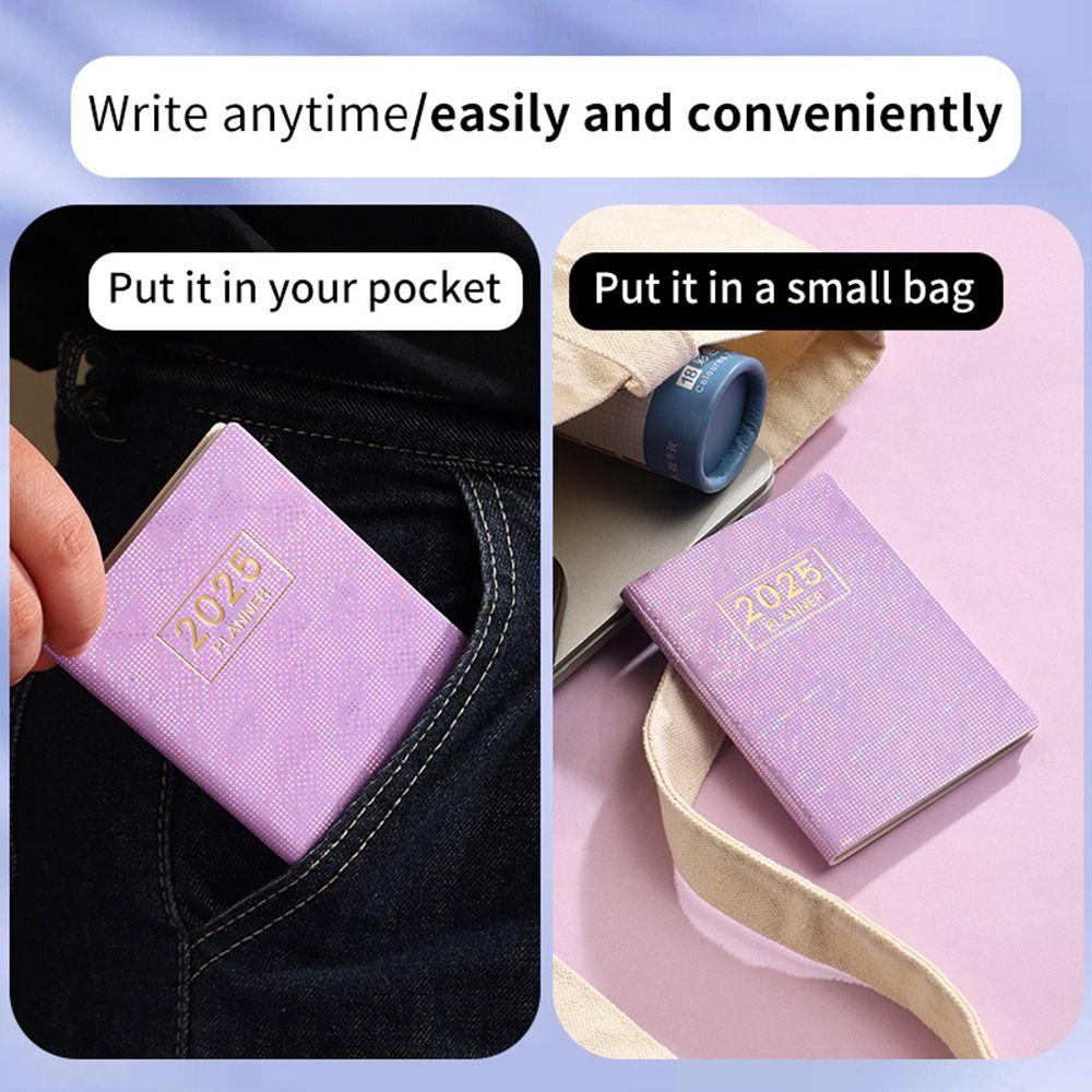 Bling A7 Mini Pocket Notebook English 365 Days Notepad Efficiency Plan Notebook  Office Supplies