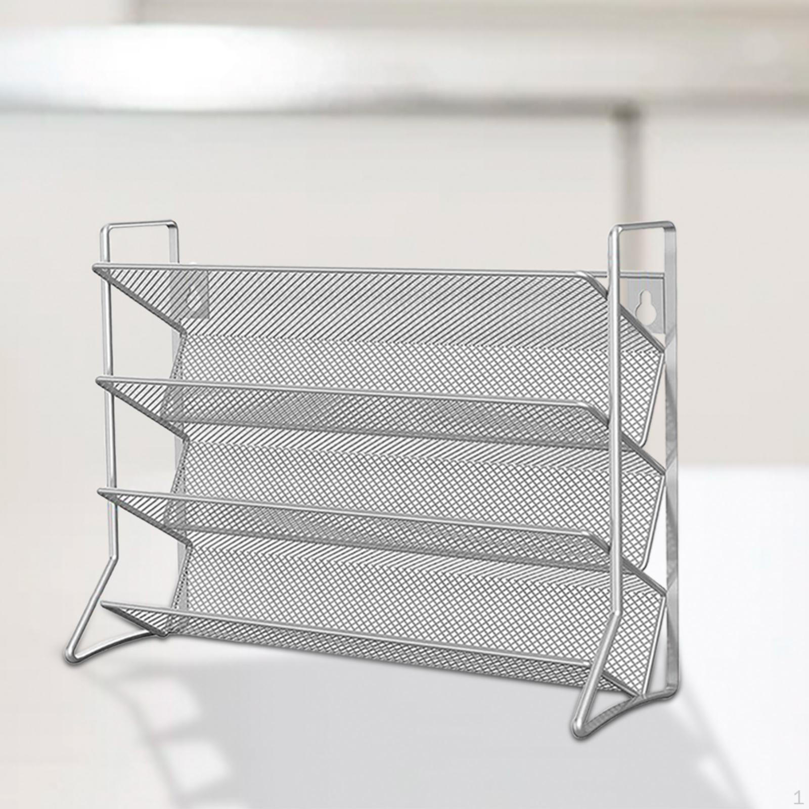 

4-х уровневый органайзер для специй для хранения на столешнице, держатель для приправ в ванной и кладовой silvery