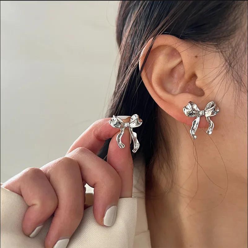Design Sweet and Cool Style Bow Knot Earrings Women's Simple Elegant Jewelry Gifts Dropshipping