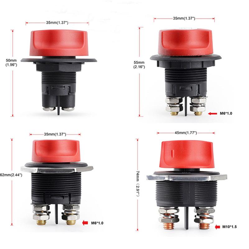 DC 12V 50A 100A 200A 300A Car Rally Battery Switch Disconnecter Power Isolator Cut Off Switch Kit For Truck Car Motorcycle Boat