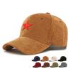 Spring Autumn Corduroy Hat Men's Hard Top Baseball Cap Five-Pointed Star Embroidered Cap Outdoor Sunscreen Hat for Women