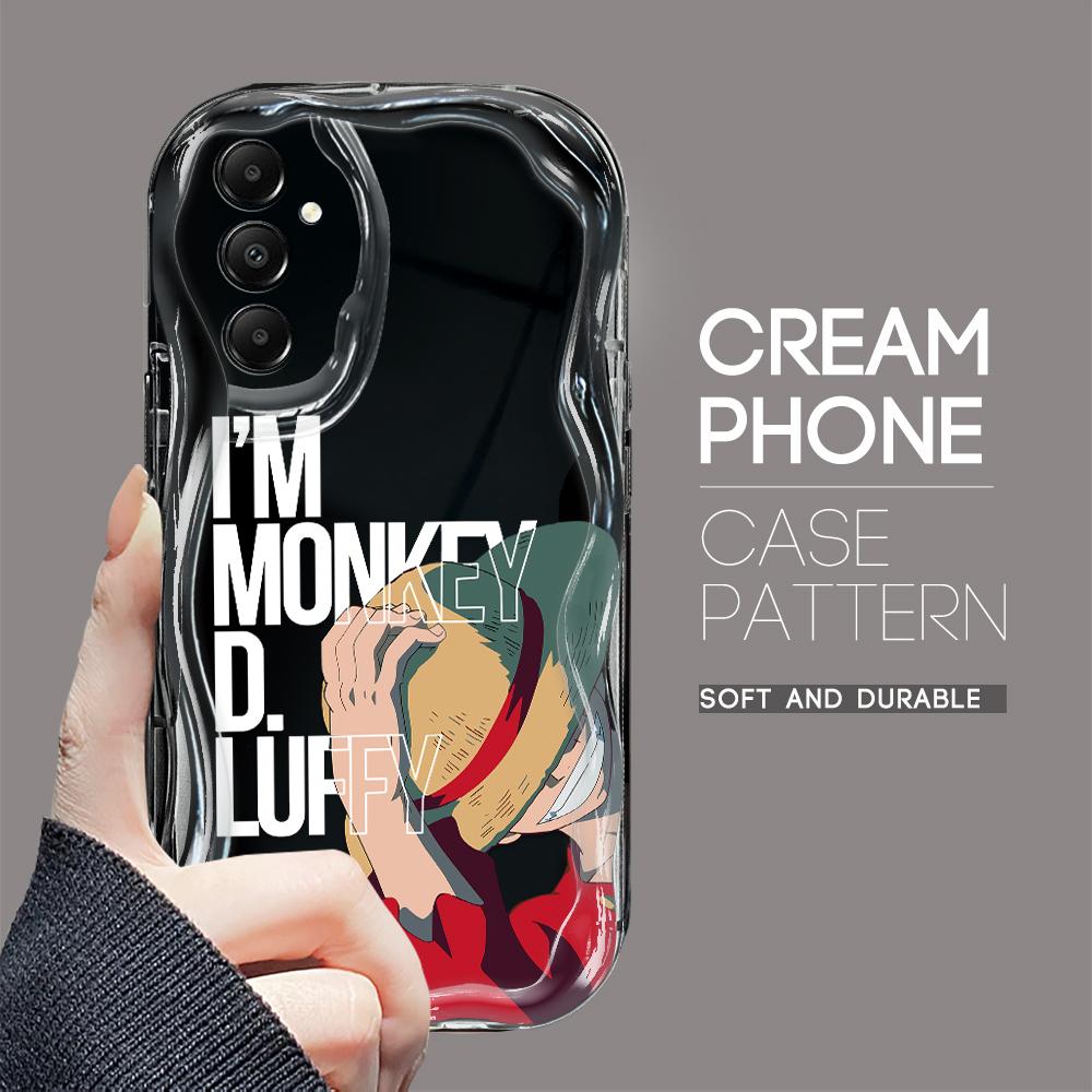 

Милый мультяшный узор, кремовая текстура, мягкий силиконовый чехол с волнистыми краями, чехол для телефона Samsung Samsung A15 5G чёрный