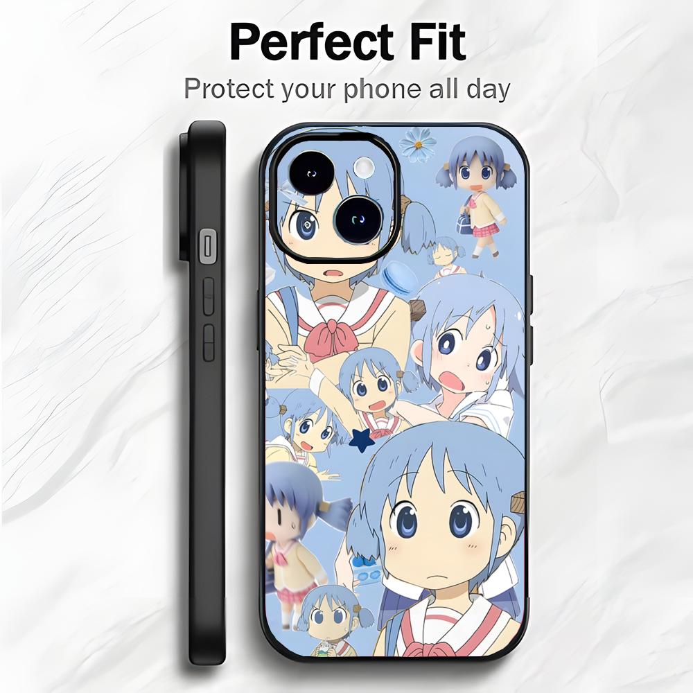 Cute Funny Slice Anime N-Nichijou Phone Case Phone Case Soft Packaging Lightweight For iPhone17 16 15 14 13ProMax