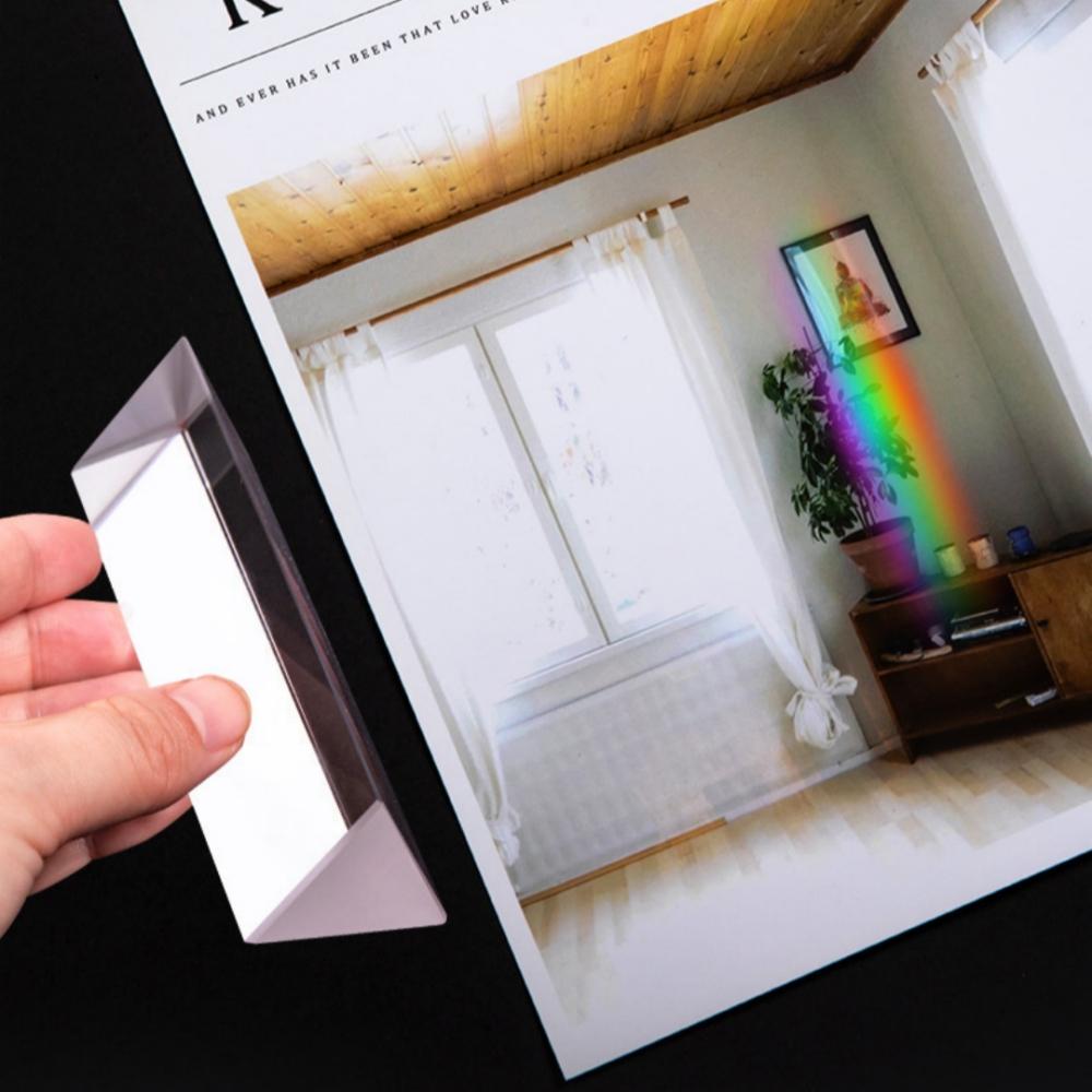 50/80/100/150 mm Driehoekige Prisma Regenboog Prisma Kristal Glas Fysica Fotografische Les Tool voor Kinderen Studenten Benodigdheden