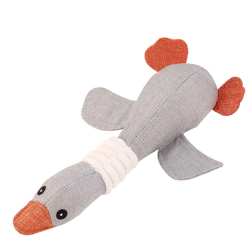 Goose Sound Molar Training Educational Squeaky Toys Dog Plush Pet Chew Toy