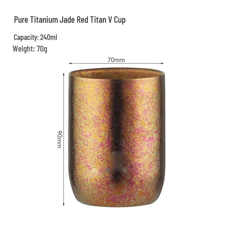 MINGHUI Double-Layer Pure Titanium Cup