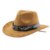 Outdoor Activity Hat Travel Camping Hat Adjustable Size Hat Casual Western Styles Hat for Men and Women  Khaki