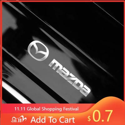 2025 Hot Car Metal Emblem Wiper Stickers Reflective Decor Decals for Mazda 2 Mazda 3 MS Mazda 6 CX-5 CX3 Accessories