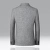 Blazer para Hombre Color Sólido Cruzado Otoño Invierno Dos Botones Bolsillos Abrigo de Traje para Boda