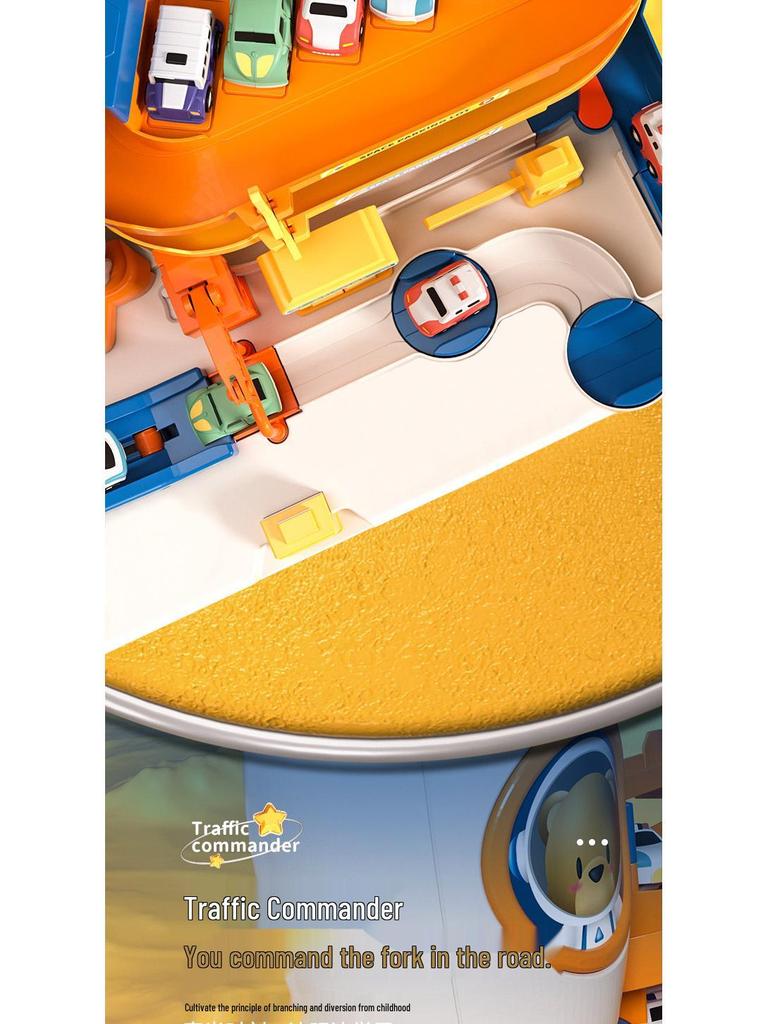 Rocket Space Adventure Track Car Toy for Kids – Educational Building & Parking Set