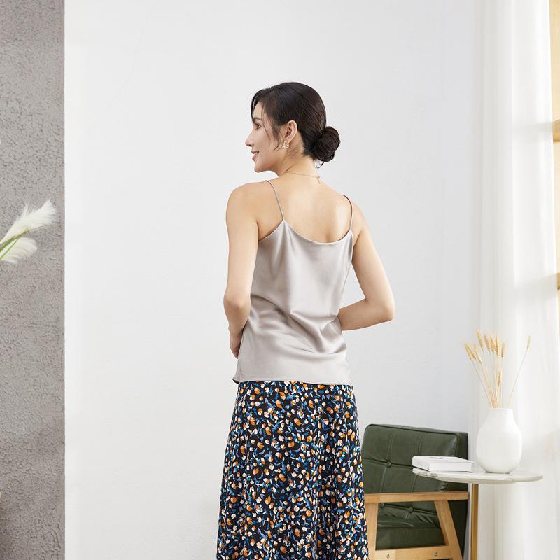 Summer 2025 Double Layer Silk Camisole Women’s Mulberry Bandeau Vest