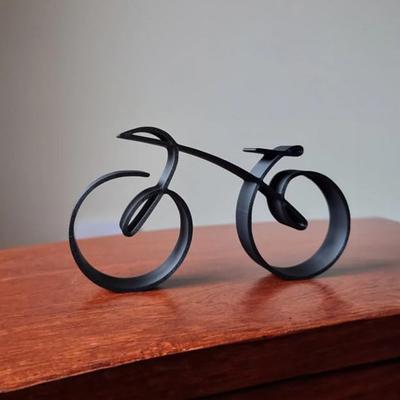 Escultura de bicicleta con marco de alambre, estilo minimalista Simple, mano de obra fina, decoración del hogar, adorno de silueta de bicicleta