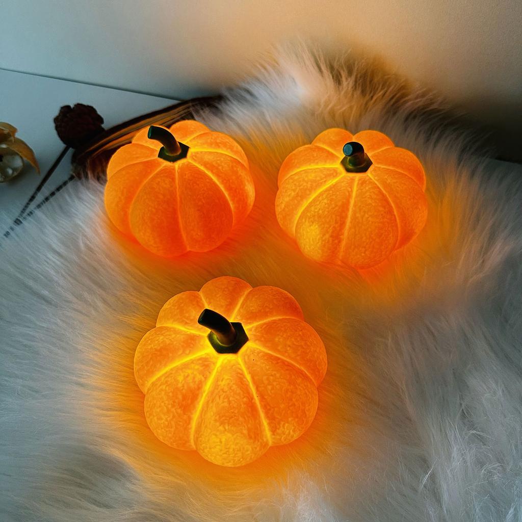 Halloween Decoration Nightlight Bedroom Dormitory Pumpkin Creative Nightlight Soft Light Atmosphere Nightlight with Sleeping Lig
