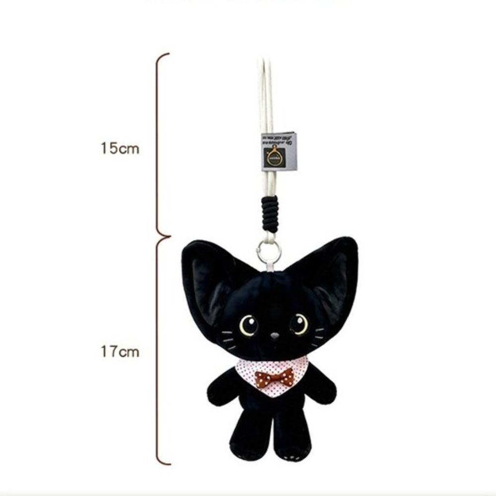 Plush Kitten Stuffed Doll Big Ears Bag Charm Kawaii Cat Keychain Christmas Party Gifts