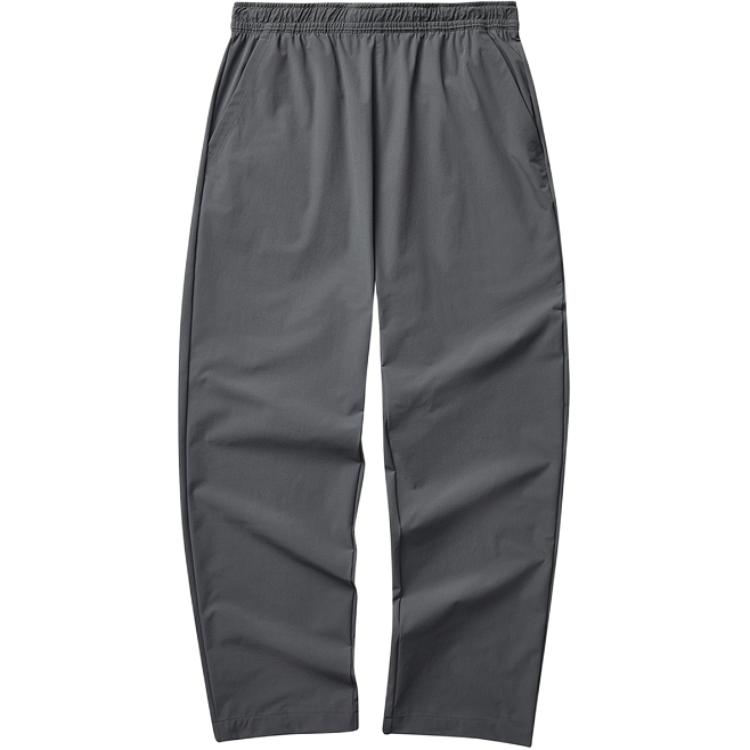 Skechers Solid Color High Elastic Waist Casual Pants Women bottoms Gray L224W023-01M9 S