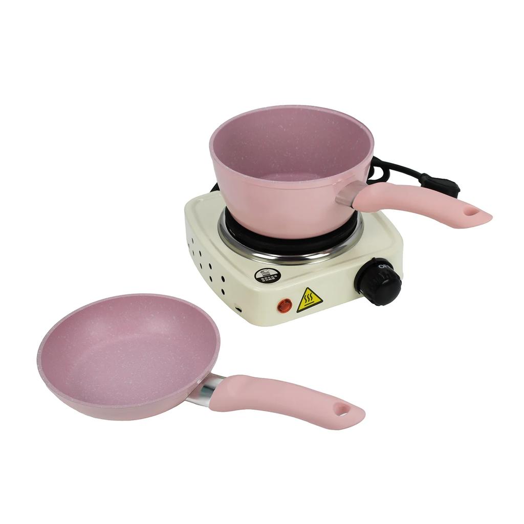 Mini Minimalist Flat Bottomed Pot for Baby, Electric Ceramic Stove, Kitchen Cookware Set, Frying Pan