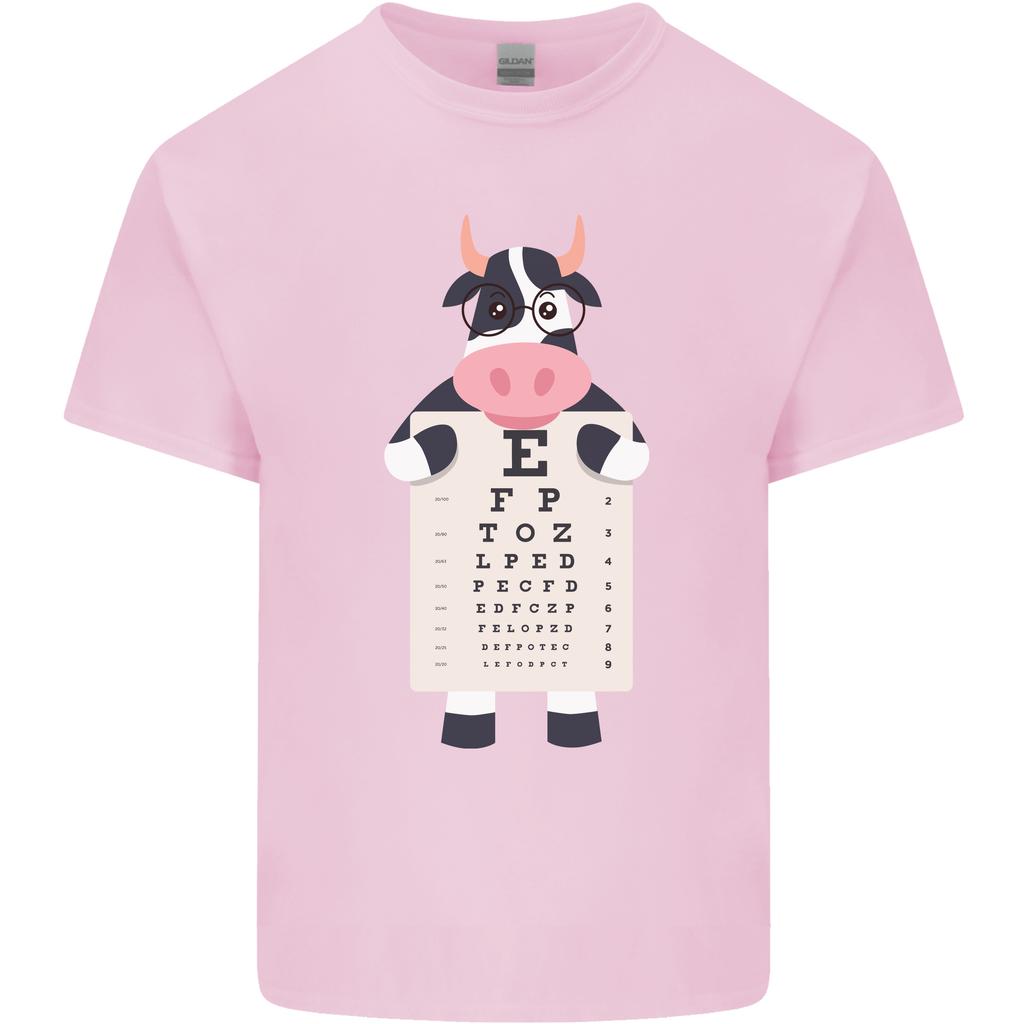 A Cow Holding a Snellen Eye Chart Glasses Unisexs Light Cotton TShirt