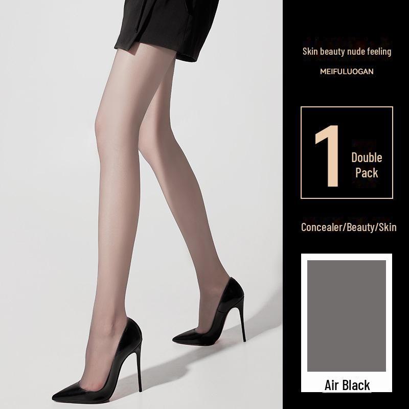Autumn Women's Sheer Black Anti-Snag Pantyhose - Durable & Sexy for a Bare Legs Look